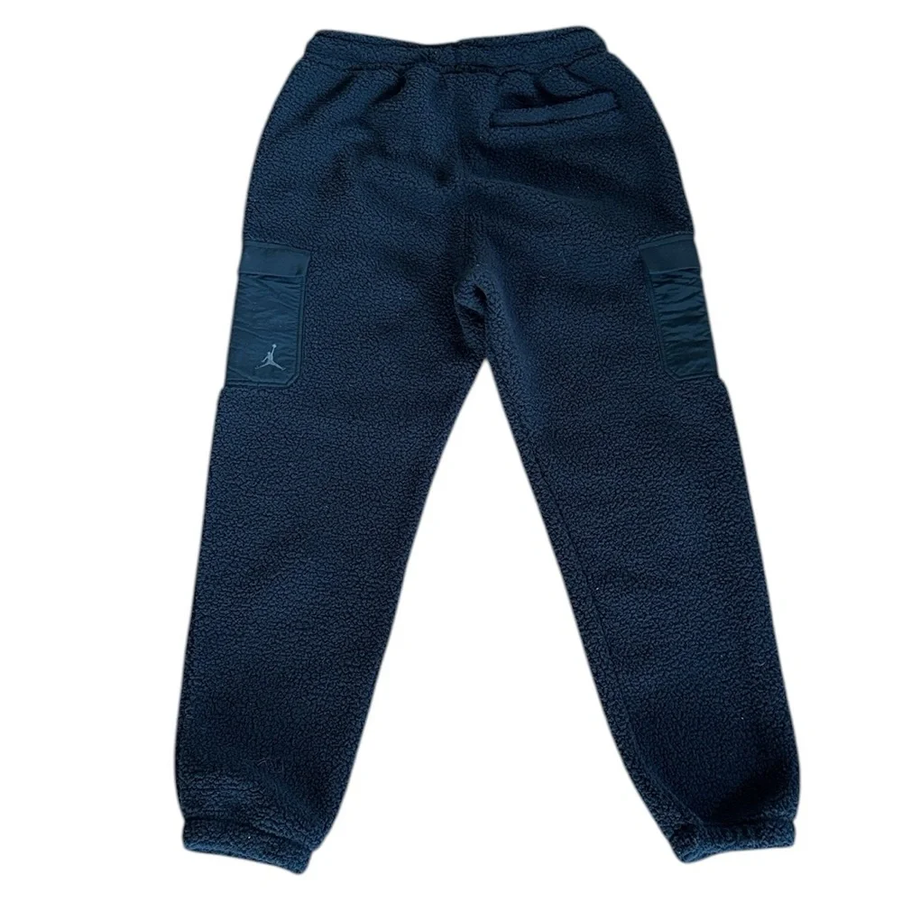 Nike‎ Jordan Flight High-Pile Fleece Cargo Pants Joggers Black Size M NWT